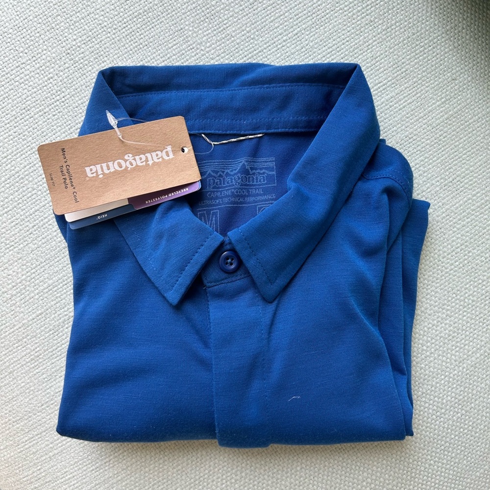 Patagonia medium blue shirt. NWT. New with tags.